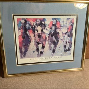 Kentucky derby 124 framed print
